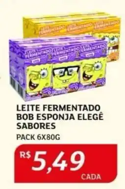 Assaí Atacadista Leite Fermentado Bob Esponja Elegê Sabores oferta