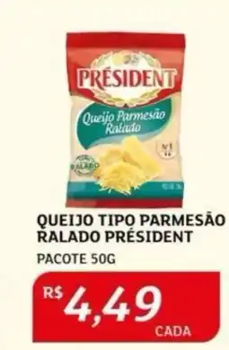 Assaí Atacadista Queijo Tipo Parmesão Ralado Président oferta