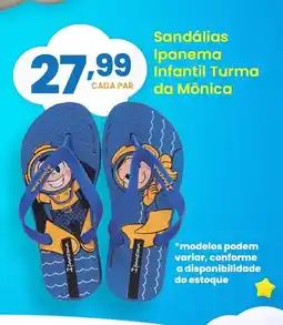 Supermercado Bergamini Sandálias Ipanema Infantil Turma da Mônica oferta