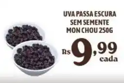 Bahamas Supermercados Uva passa escura sem semente monchou oferta