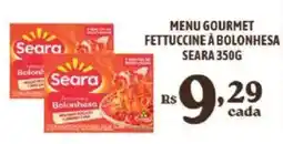 Bahamas Supermercados Menu gourmet fettuccine à bolonhesa seara oferta