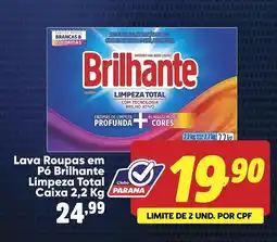 Supermercado Paraná Lava Roupas em Pó Brilhante Limpeza Total Caixa oferta