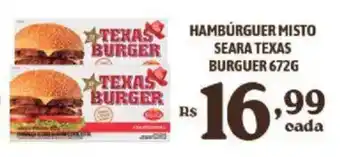 Bahamas Supermercados Hamburguer misto seara texas burguer oferta