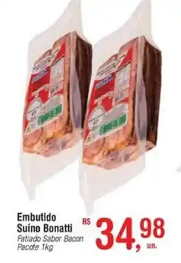 Fort Atacadista Embutido Suíno Bonatti Fatiado Sabor Bacon Pacote oferta