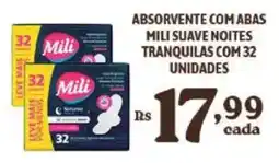 Bahamas Supermercados ABSORVENTE COMABAS MILI SUAVE NOITES TRANQUILAS COM 32 UNIDADES oferta