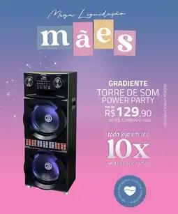 Zema Gradiente torre de som power party oferta