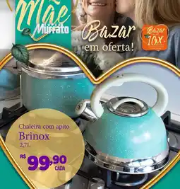 Muffato Chaleira com apito Brinox oferta