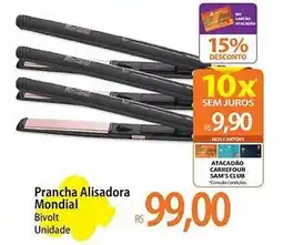 Atacadão Prancha Alisadora Mondial Bivolt Unidade oferta