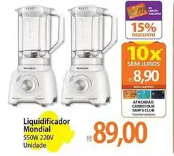 Atacadão Liquidificador Mondial 550W 220V Unidade oferta