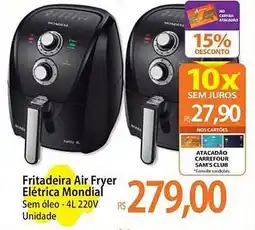 Atacadão Fritadeira Air Fryer Elétrica Mondial oferta