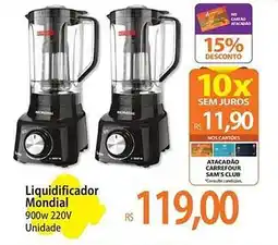 Atacadão Liquidificador Mondial 900w 220V Unidade oferta