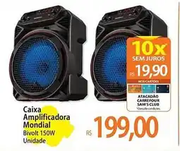 Atacadão Caixa Amplificadora Mondial Bivolt 150W Unidade oferta