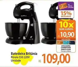 Atacadão Batedeira Britânia Pérola 550 220V Unidade oferta