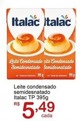 Giga Atacado Leite condensado semidesnatado Italac TP oferta