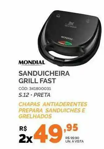 Mondial Sanduicheira Grill Fast