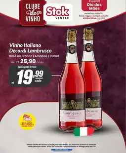 Stok Center Vinho Italiano Decordi Lambrusco oferta