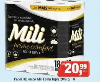 Supermercados Alvorada Papel Higiênico Mili Folha Tripla oferta
