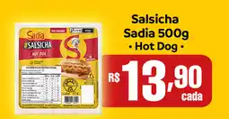 São Roque Supermercados Salsicha Sadia oferta