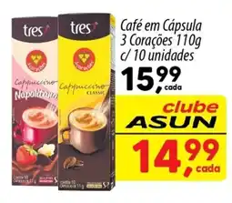 Asun Café em Cápsula 3 Corações oferta