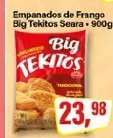 Rede Supermarket Empanados de Frango Big Tekitos Seara - 900g oferta