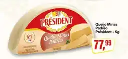 Rede Supermarket Queijo Minas Padrão Président oferta