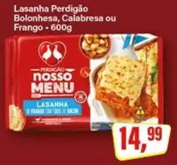 Rede Supermarket Lasanha Perdigão Bolonhesa, Calabresa ou Frango - 600g oferta