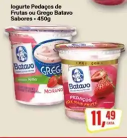 Rede Supermarket Iogurte Pedaços de Frutas ou Grego Batavo Sabores oferta