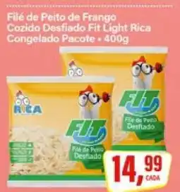 Rede Supermarket Filé de Peito de Frango Cozido Desfiado Fit Light Rica Congelado Pacote - 400g oferta