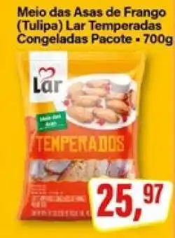 Rede Supermarket Meio das Asas de Frango (Tulipa) Lar Temperadas Congeladas Pacote - 700g oferta