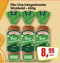 Rede Supermarket Pão Viva Integralmente Wickbold - 450g oferta