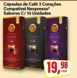 Rede Supermarket Cápsulas de Café 3 Corações Compatível Nespresso oferta