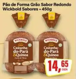 Rede Supermarket Pão de Forma Grão Sabor Redondo Wickbold Sabores oferta