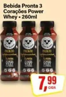Rede Supermarket Bebida Pronta 3 Corações Power Whey oferta