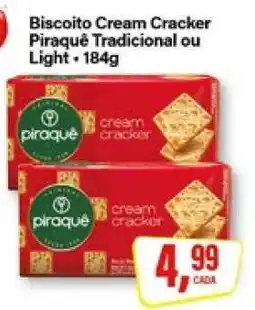 Rede Supermarket Biscoito Cream Cracker Piraquê Tradicional ou Light oferta