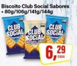 Rede Supermarket Biscoito Club Social Sabores oferta