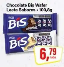 Rede Supermarket Chocolate Bis Wafer Lacta Sabores oferta