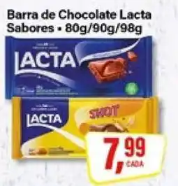 Rede Supermarket Barra de Chocolate Lacta Sabores oferta