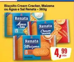 Rede Supermarket Biscoito Cream Cracker, Maizena ou Água e Sal Renata - 360g oferta