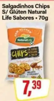 Rede Supermarket Salgadinhos Chips S/ Glúten Natural Life Sabores - 70g oferta
