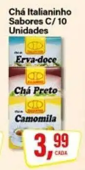 Rede Supermarket Chá Italianinho Sabores C/ 10 Unidades oferta