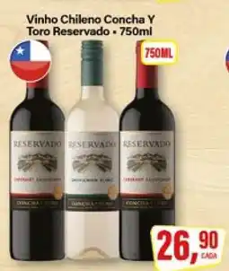 Rede Supermarket Vinho Chileno Concha Y Toro Reservado oferta