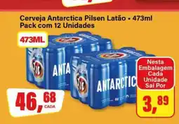 Rede Supermarket Cerveja Antarctica Pilsen Latão - 473ml Pack com 12 Unidades oferta