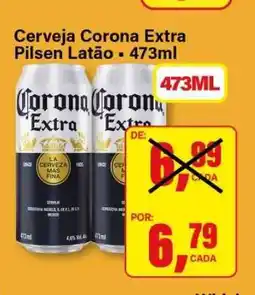 Rede Supermarket Cerveja Corona Extra Pilsen Latão oferta