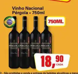Rede Supermarket Vinho Nacional Pérgola oferta