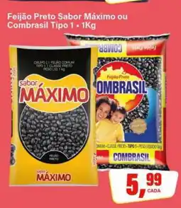 Rede Supermarket Feijão Preto Sabor Máximo ou Combrasil Tipo 1 - 1Kg oferta