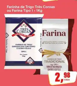 Rede Supermarket Farinha de Trigo Três Coroas ou Farina Tipo 1 oferta