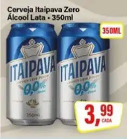 Rede Supermarket Cerveja Itaipava Zero Álcool Lata - 350ml oferta