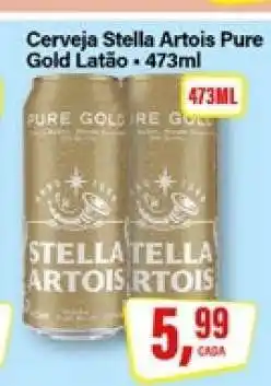 Rede Supermarket Cerveja Stella Artois Pure Gold Latão oferta