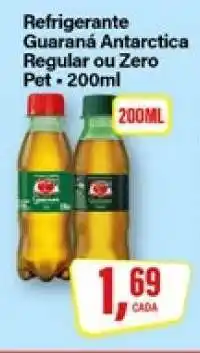 Rede Supermarket Refrigerante Guaraná Antarctica Regular ou Zero Pet - 200ml oferta