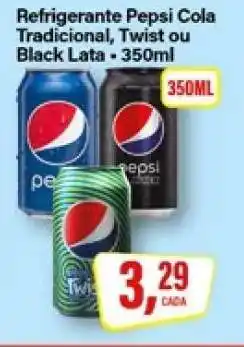 Rede Supermarket Refrigerante Pepsi Cola Tradicional, Twist ou Black Lata oferta